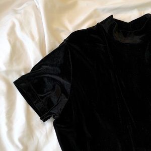 VINTAGE NWT velvet mock neck T-shirt dress